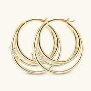 2024 New Style High Quality GRA Certification Moissanite 925 Sterling Silver Ladies Fashion Split Hoop Earrings