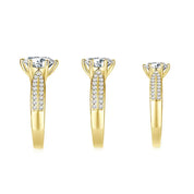 Classic Fashion Women Luxury Fine Jewelry 3ct 3.0ct 3 Carat 9mm Moissanite S925 Sterling Silver Engagement Wedding Rings Gift