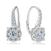 Classic Halo Clip Earrings 925 Silver Full Pave 4mm&2mm&1.7mm&1.5mm Moissanite Halo Hoop Earrings Party Statement for Women