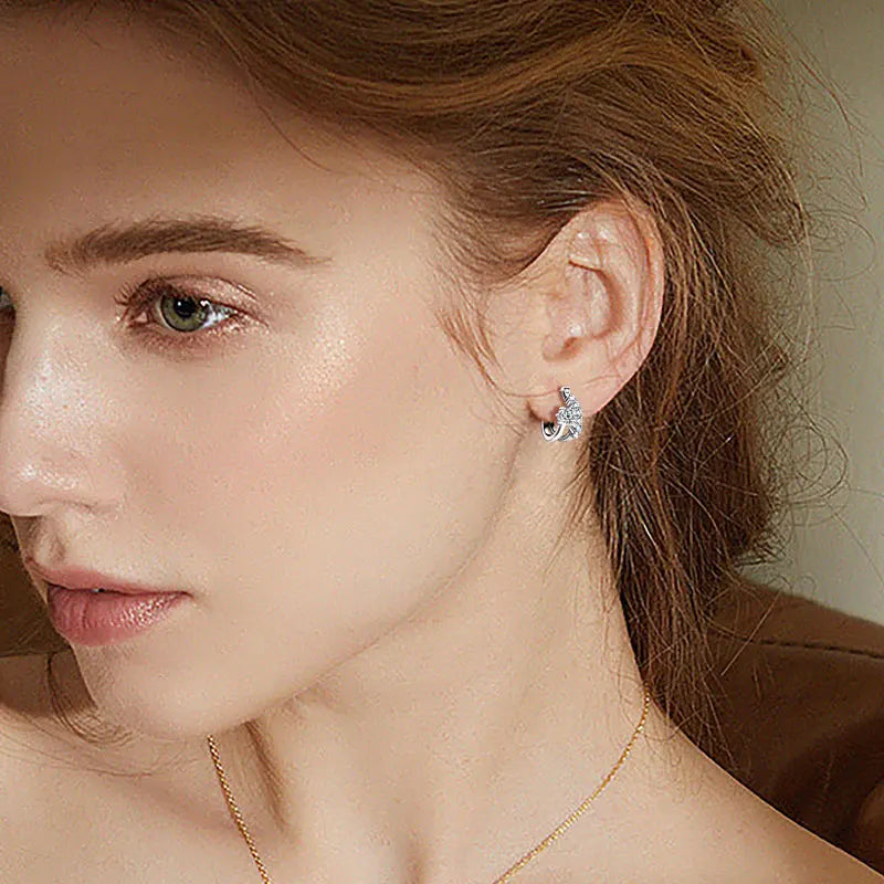 Good Quality Wedding 925 Sterling Silver 4mm 2mm VVS1 Moissanite Jewelry for Women Round Hoop Earrings Gold Plated with GRA