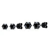 Wholesale Black 925 Sterling Silver Moissanite Earrings Classic Six Claw Stud Design Ladies and Men's Jewelry Christmas Gift