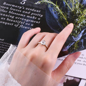 GRA Certificate 925 Silver Engagement Jewelry Real 1CT Moissanite 6.5mm D VVS1 Diamond Wedding Rings for Women