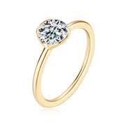 GRA Certificate 925 Silver Engagement Jewelry Real 1CT Moissanite 6.5mm D VVS1 Diamond Wedding Rings for Women