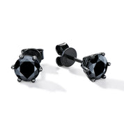 Wholesale Black 925 Sterling Silver Moissanite Earrings Classic Six Claw Stud Design Ladies and Men's Jewelry Christmas Gift