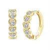 Wedding Design Lady Heart-shaped Earring 925 Silver Gold Plated Jewelry 3mm 0.10ct Moissanite Heart Hoop Earrings for Women