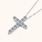 Wholesale Jewelry 925 Silver 3.5mm 0.20ct Moissanite Diamond Jesus Cross VVS1 Pendant Necklace Religious Jewelry Gifts for Her