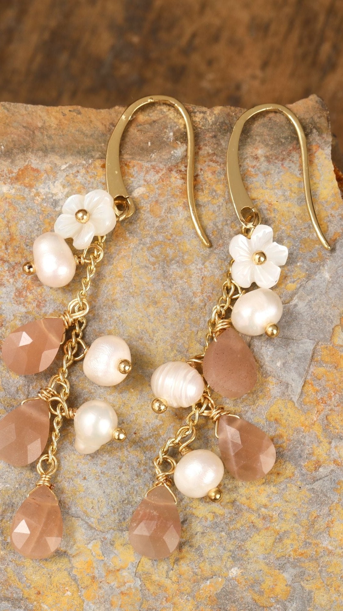 Gemstone Dangle Earrings