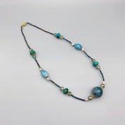 Blue Aquamarine & Azurite Necklace
