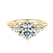 Trendy Luxury Fashion Women Fine Jewelry 2ct 2.0ct 2 Carat 8mm Six Claw Moissanite S925 Sterling Silver Wedding Engagement Ring