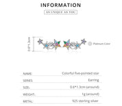 925 Sterling Silver Star Earring
