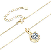 Manufacturer Delicate Necklace 925 Silver 6.5mm 8mm 9mm Round White D Color VVS1 Moissanite Solitaire Pendant Necklace