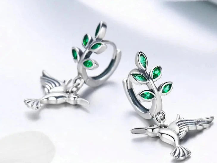 Elegant 925 Sterling Silver Hummingbird Earrings for All Occasions