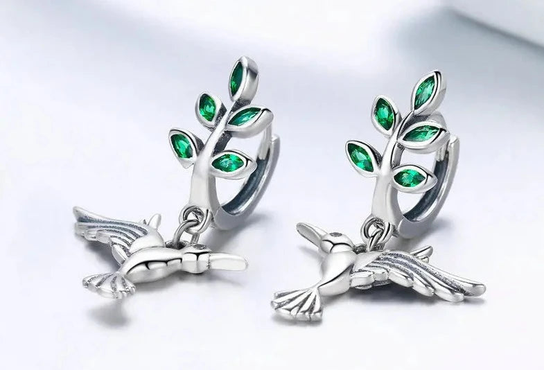 Elegant 925 Sterling Silver Hummingbird Earrings for All Occasions