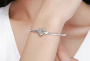 925 Sterling Silver Heart Chain Bracelet