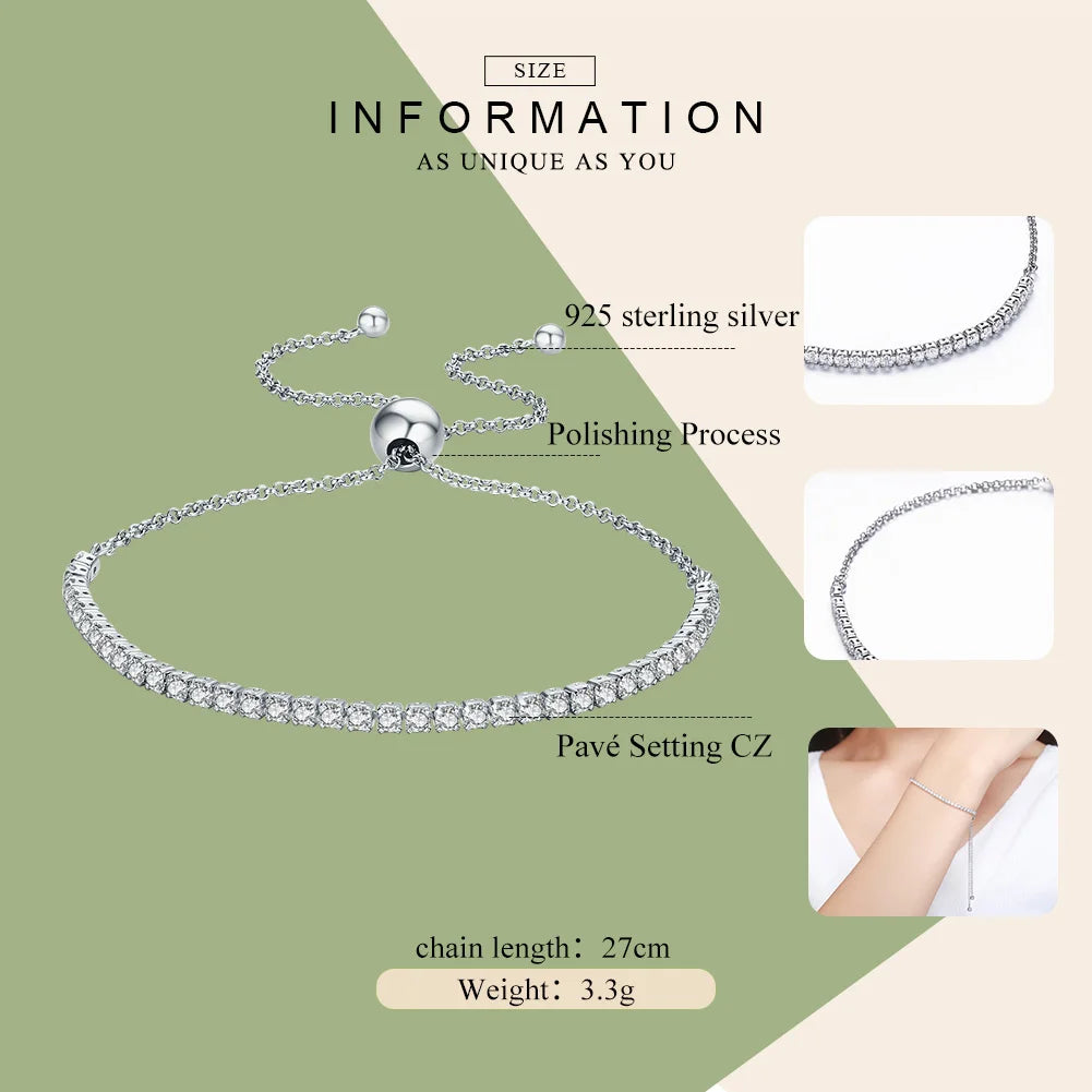 925 sterling silver 14K Gold plated CZ Classic Bracelet