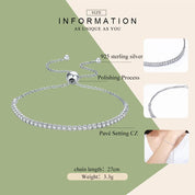 925 sterling silver 14K Gold plated CZ Classic Bracelet