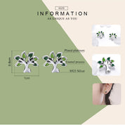 925 Sterling Silver Tree Stud Earrings