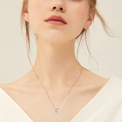 Classic 925 Sterling Silver Plating 14K Gold 1ct 2ct 3ct Round Cut 3 Prong Setting Moissanite Pendant Necklace for Women