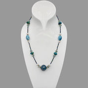 Blue Aquamarine & Azurite Necklace