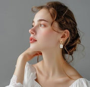 Gold Plated Baroque Freshwater Pearl Drop Earrings
