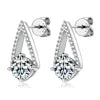 Lab Grown Diamond Earrings 925 Silver Moissanite Earrings VVS  925 Sterling Silver Round Cut 1ct Moissanite Earrings for Women