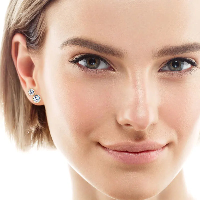 Flower Cluster 6.5mm 8mm 925 Sterling Silver Men Women Luxury Gifts Fine Jewelry D Color VVS1 Diamond Mossanite Stud Earrings