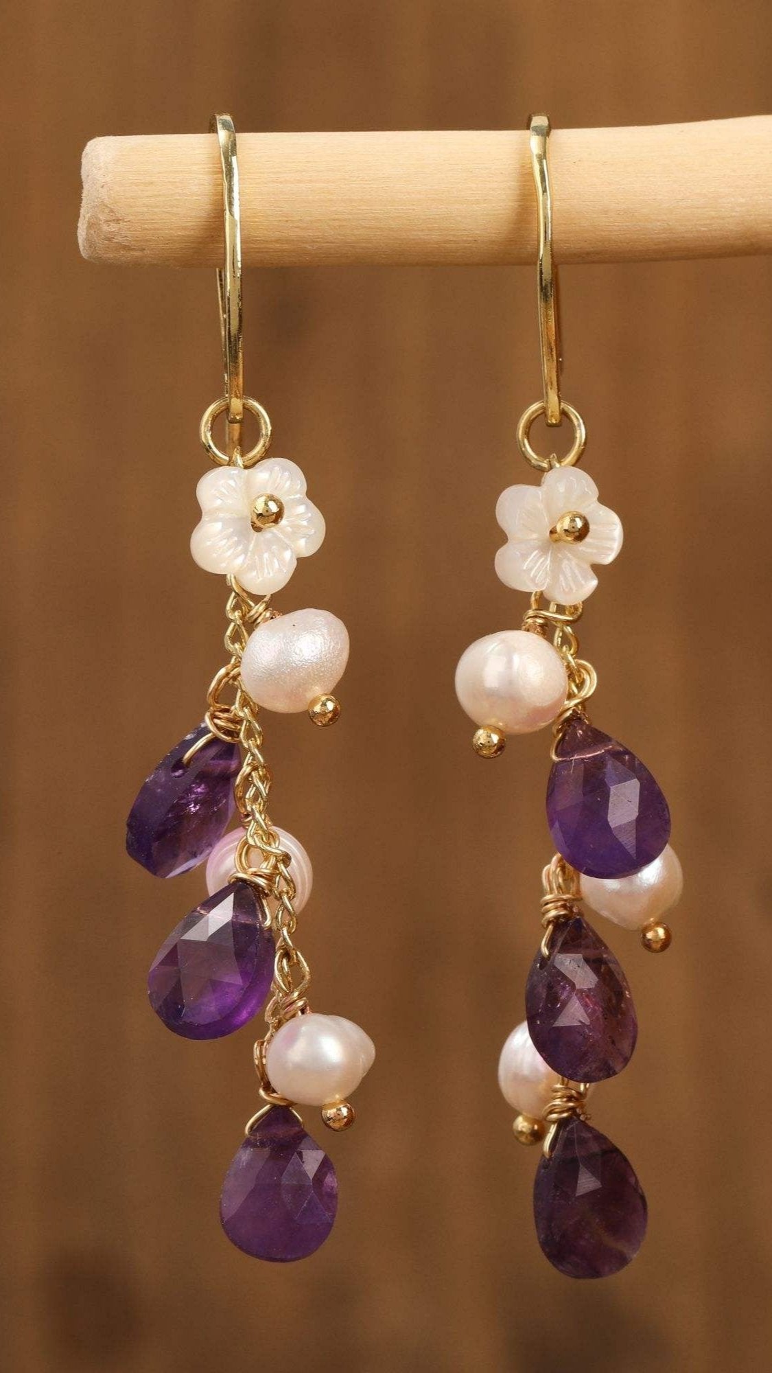 Gemstone Dangle Earrings