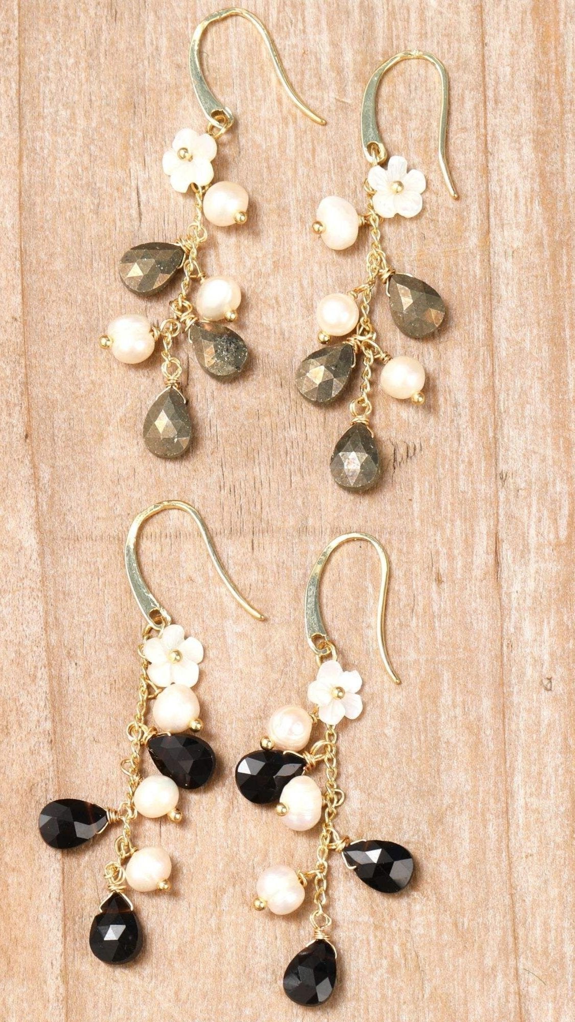 Gemstone Dangle Earrings