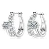 Good Quality Wedding 925 Sterling Silver 4mm 2mm VVS1 Moissanite Jewelry for Women Round Hoop Earrings Gold Plated with GRA