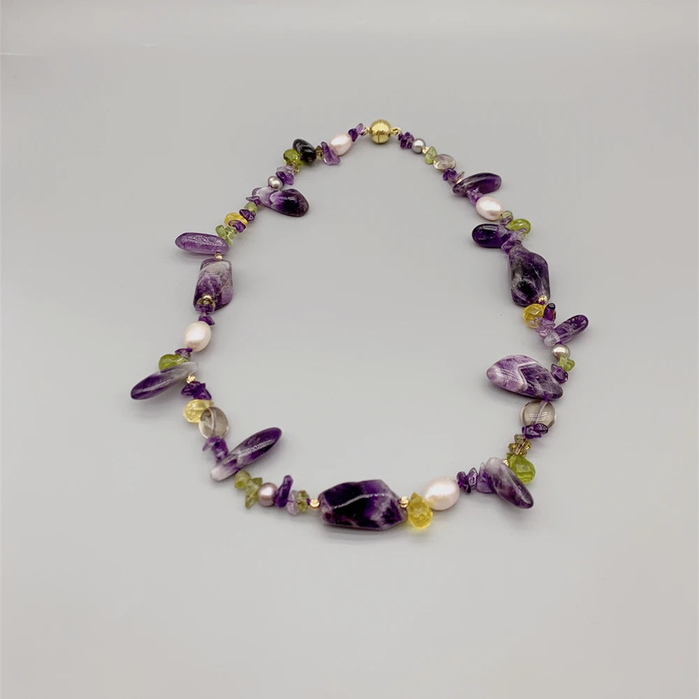 Citrine & Amethyst Necklace