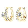 Good Quality Wedding 925 Sterling Silver 4mm 2mm VVS1 Moissanite Jewelry for Women Round Hoop Earrings Gold Plated with GRA