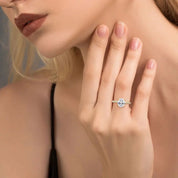 925 Silver 3-Carat 8x10mm 3CT Oval Cut D Color VVS1 Moissanite Ring Ladies Classic Promise Wedding Engagement Rings for Women