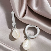 8-9mm Freshwater Natural Baroque Pearl Hoop Earrings