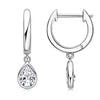Hot Sell Hoop Pear Cut Vvs Grade 0.5ct Moissanite Type 925 Sterling Silver Teardrop Earrings for Lady Women