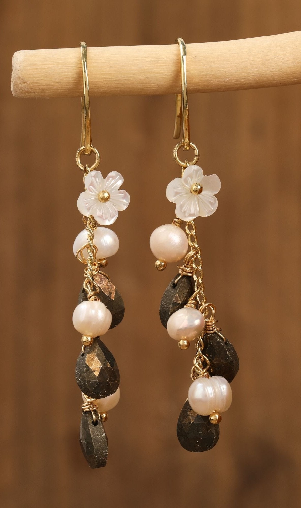 Gemstone Dangle Earrings