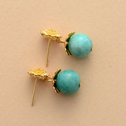 Amazonite Daisy Drop Earrings