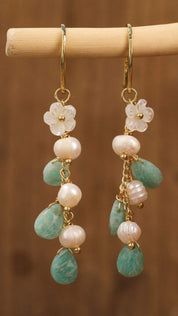Gemstone Dangle Earrings