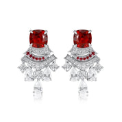 925 Sterling Silver Emerald Earrings