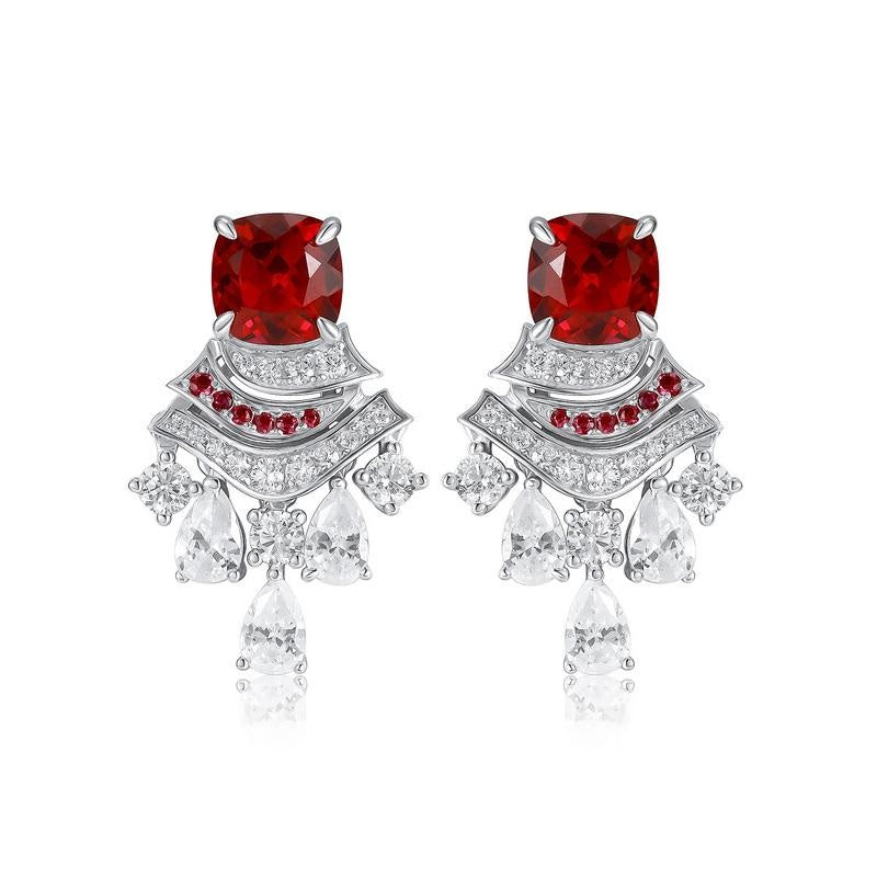 925 Sterling Silver Emerald Earrings