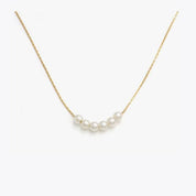 925 Sterling Silver Freshwater Round Pearl Charm Necklace