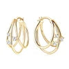 2024 New Style High Quality GRA Certification Moissanite 925 Sterling Silver Ladies Fashion Split Hoop Earrings