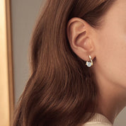 Chasau New GRA Certificated 6.5mm 1.0ct 2pcs Moissanite 925 Sterling Silver Ladies Single Stone Twisted Hoop Earrings