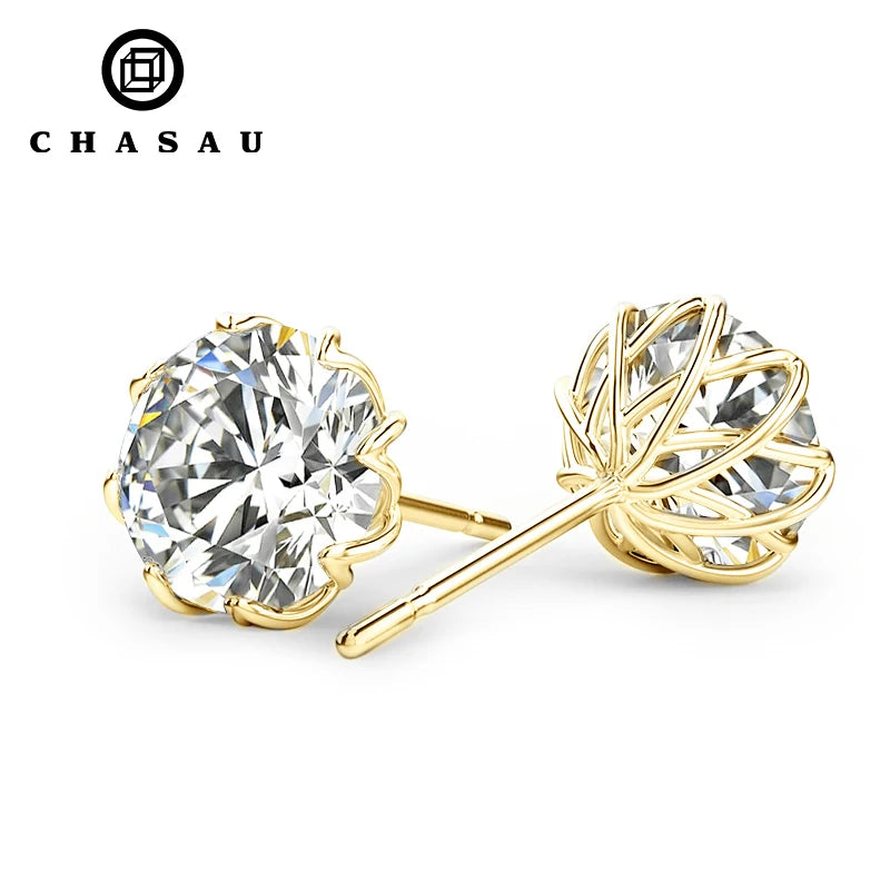 Flower Cluster 6.5mm 8mm 925 Sterling Silver Men Women Luxury Gifts Fine Jewelry D Color VVS1 Diamond Mossanite Stud Earrings