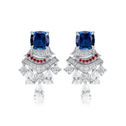 925 Sterling Silver Emerald Earrings