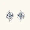 GRA Certification Original Silver 925 Moissanite Stud D Color 0.5CT 5mm Moissanite Twist Stud Earrings for Girls