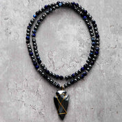 Hematite Arrowhead Bead Necklace