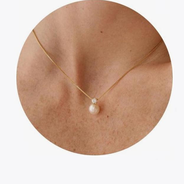 Freshwater Round Pearl Pendant Necklace
