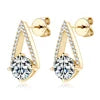 Lab Grown Diamond Earrings 925 Silver Moissanite Earrings VVS  925 Sterling Silver Round Cut 1ct Moissanite Earrings for Women