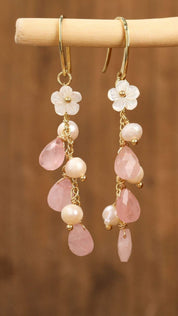 Gemstone Dangle Earrings