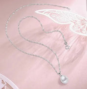 925 Sterling Silver White Rice Pearl Pendant Necklace